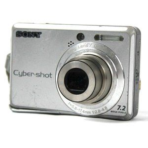 Sony Cyber-shot DSC-S730 7.2 MP Digital Camera - Silver Tested & Working